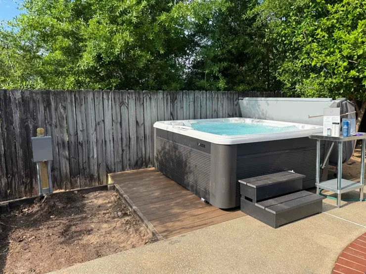 A hot tub for which we ran a dedicated circuit.